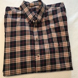 Burberry men’s long sleeved plaid shirt